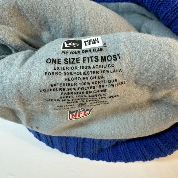 Indianapolis Colts New Era Winter Knit Hat Beanie Fleece Lined One Size NWT - Picture 9 of 9